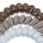 TELETIES - Spiral Hair Coils | Large | Truly Taupe Hair Ties