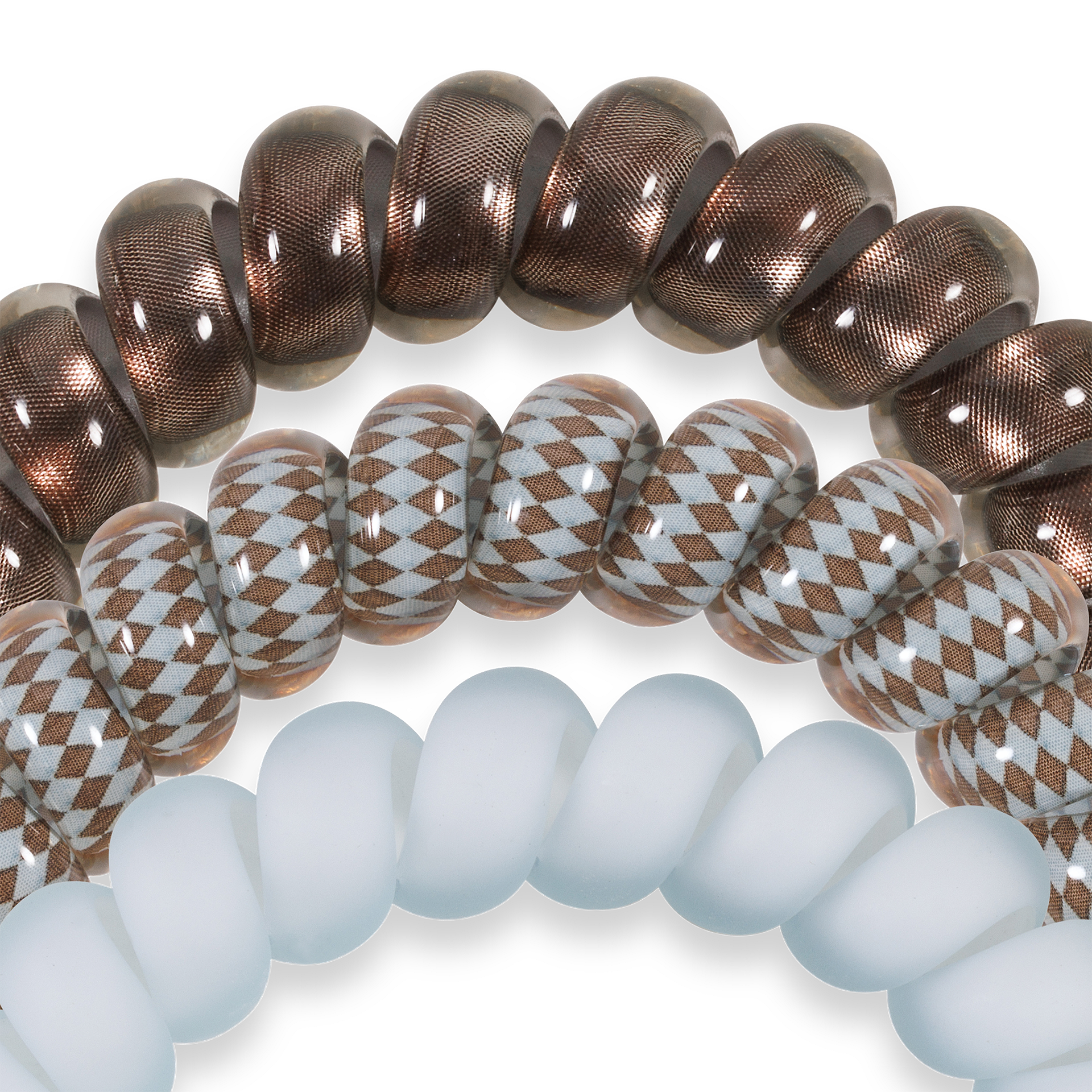 TELETIES - Spiral Hair Coils | Large | Truly Taupe Hair Ties