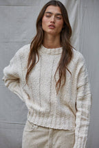 By Together - Knit Sweater Cotton Acrylic Wide Ribbed Pullover