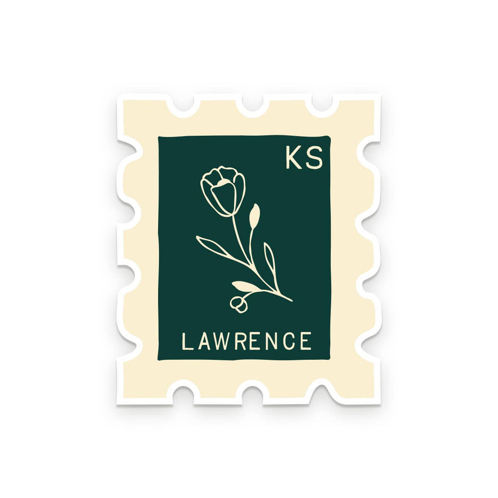 Ruff House Print Shop - Custom City Stamp Sticker - Atlantic, IA