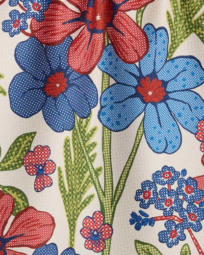 Geometry - Plaid Floral Tea Towel
