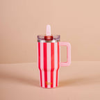 The Darling Effect - 20 oz Lifestyle Flip Straw Tumbler-Peppermint Stripes