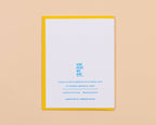 And Here We Are - Teacher Appreciation Ribbon Thank You Letterpress Greeting Card - teacher gift
