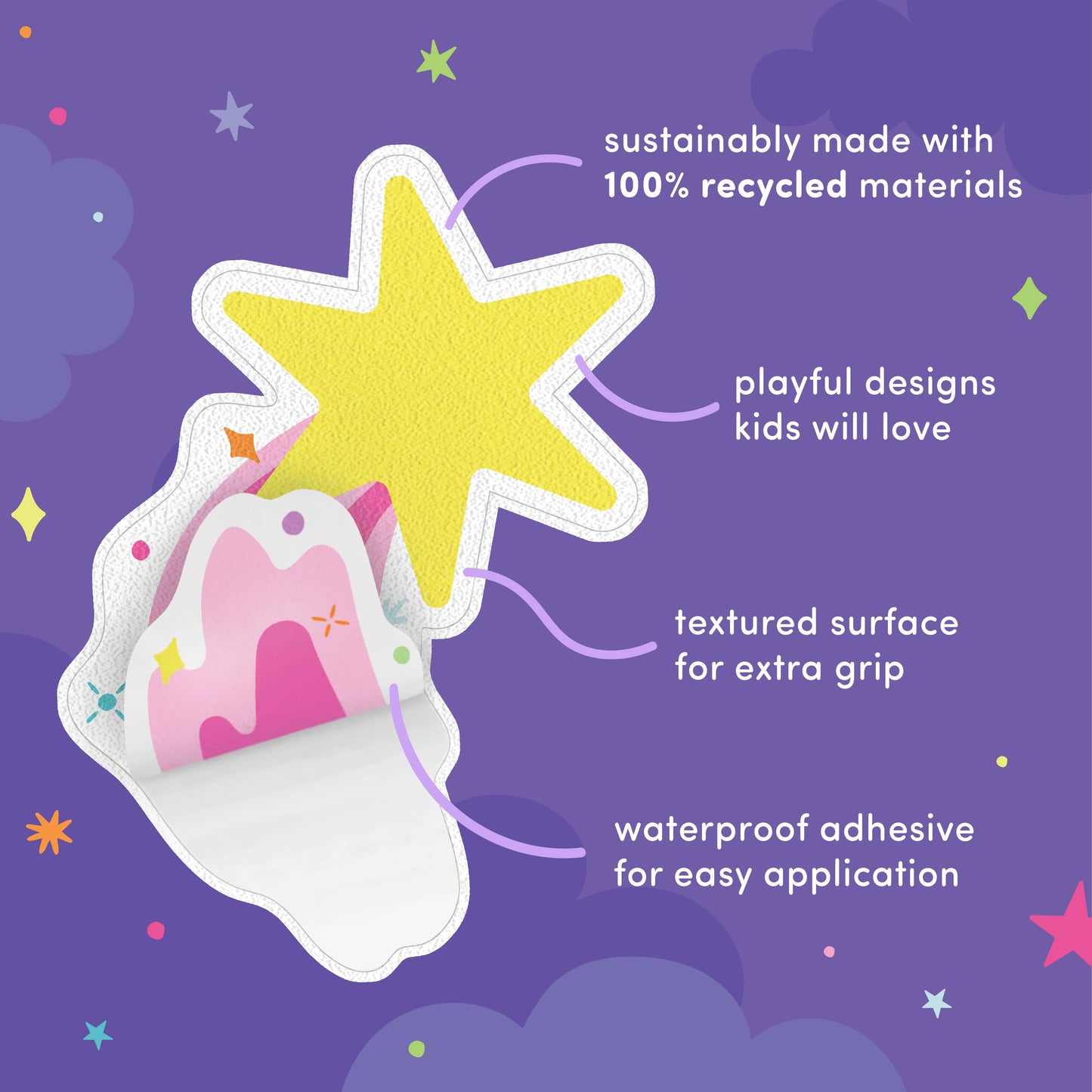 Glo Pals - Glo Pals Galaxy Grips Bathtub Stickers