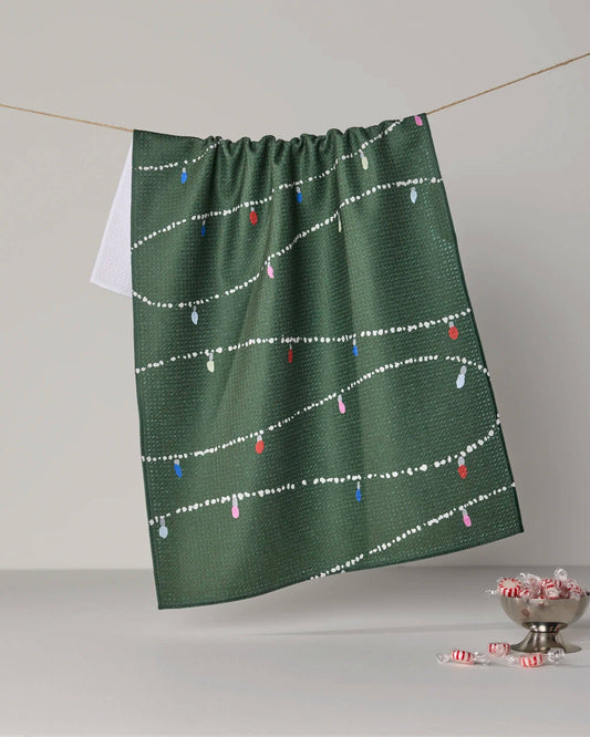 Geometry - Garland Glow Tea Towel - Holiday 2026