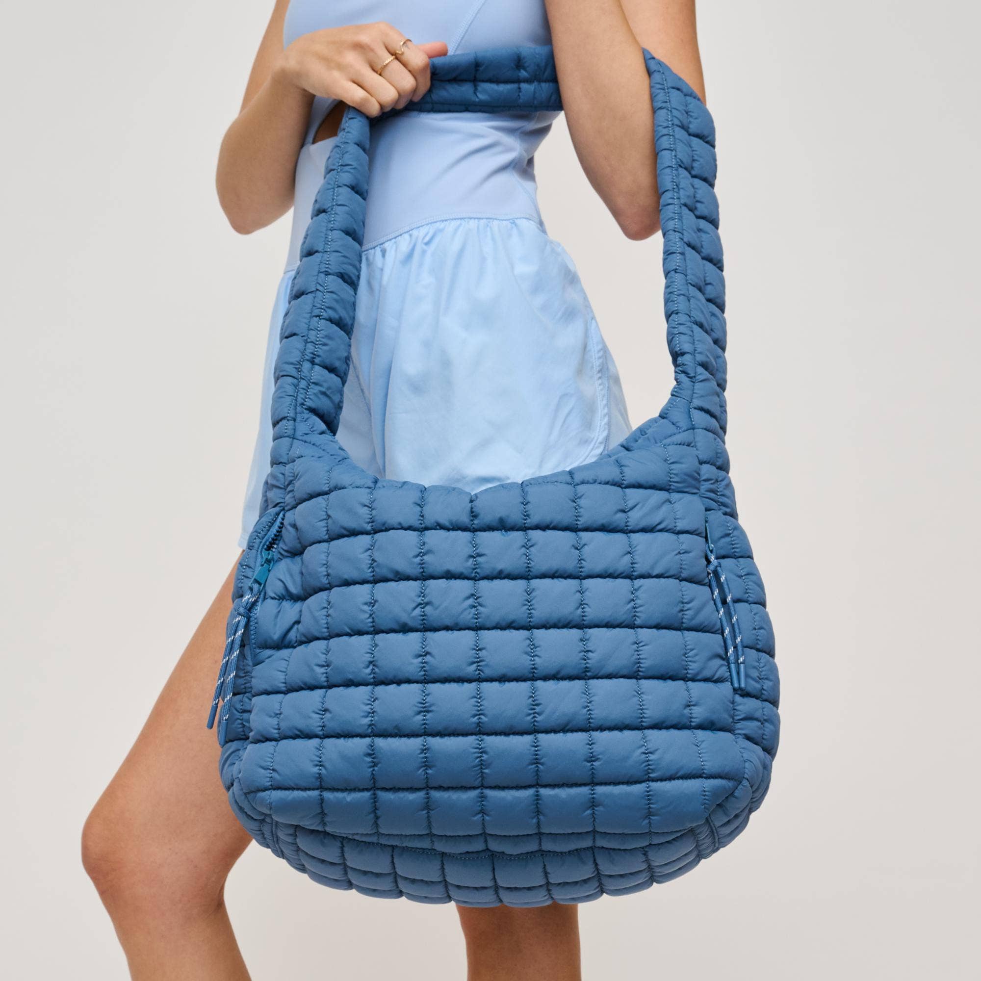 Urban Expressions - Leda Quilted Nylon Puffer Hobo - Assorted Colors