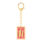 Lucky Feather - Enamel Bag Charm - Sardines