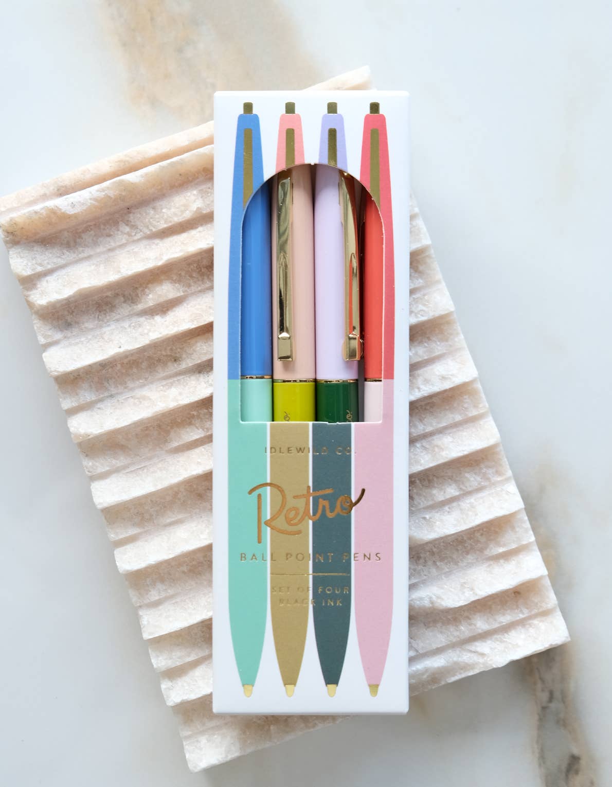Idlewild Co. - Retro Pen Set of Four | Rainbow