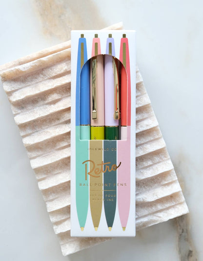 Idlewild Co. - Retro Pen Set of Four | Rainbow