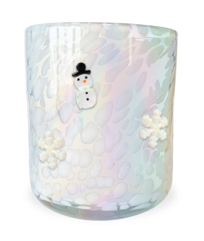 Snowman & Snowflake  12oz  Icon Candle