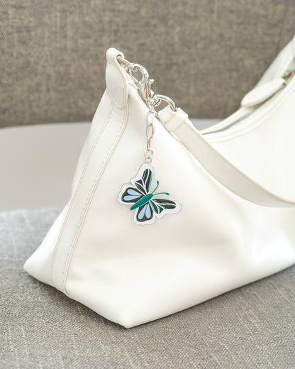 Lucky Feather - Enamel Bag Charm - Butterfly