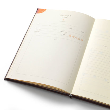 Papier - Guided Travel Journal, A5 PU Softcover - Travel Stamp