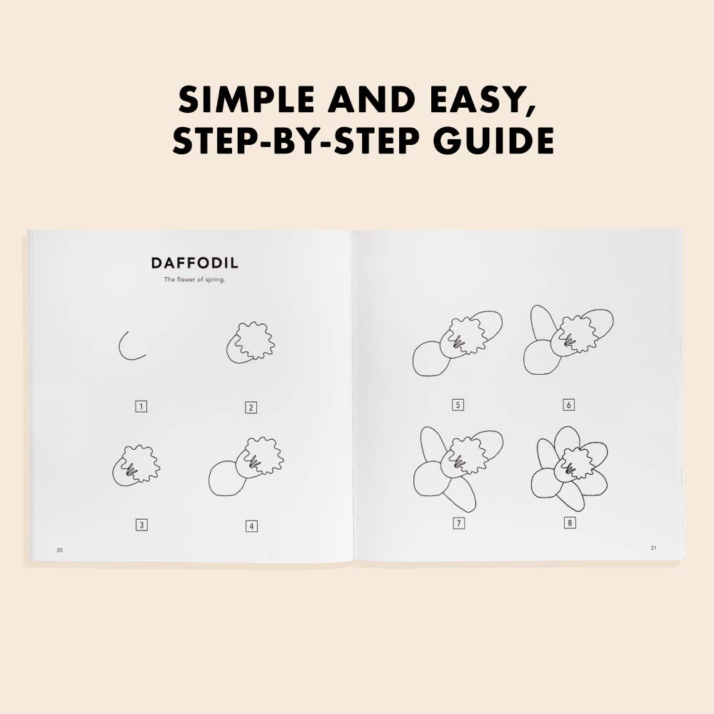 How to Draw Books for Kids: Modern Flowers