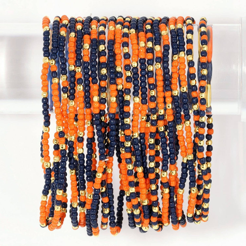 Splendid Iris - Set/4 Stretch Beaded GAME DAY Bracelets
