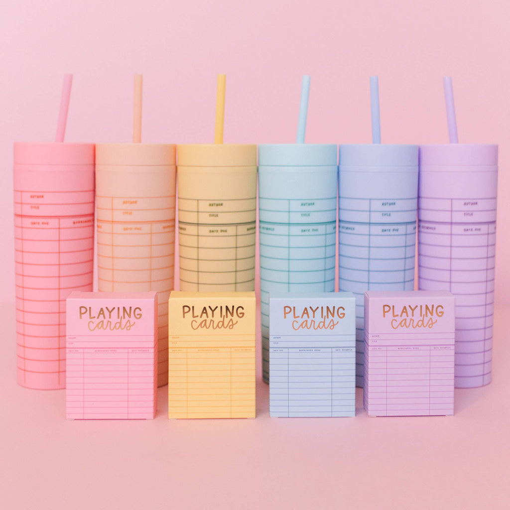 Pippi Post - Pink Library Card Deck Of Playing Cards