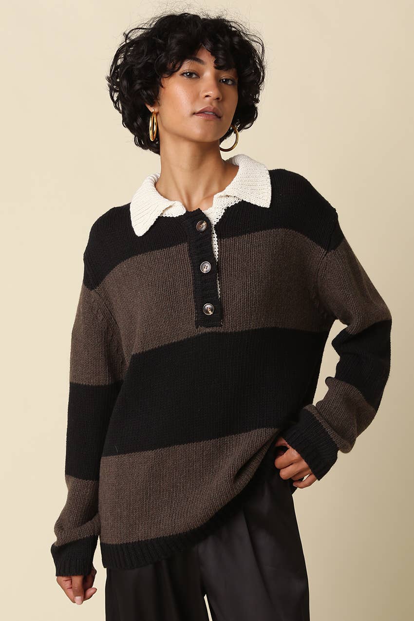 Macy Stripe Knit Sweater