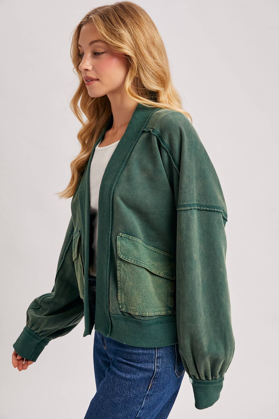 Luna Garment Washed Cardigan