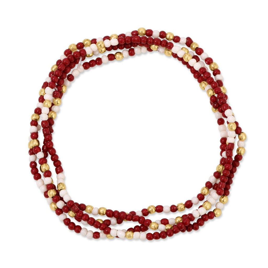Splendid Iris - Set/4 Stretch Beaded GAME DAY Bracelets