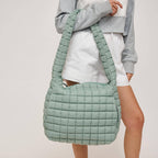 Urban Expressions - Leda Quilted Nylon Puffer Hobo - Assorted Colors