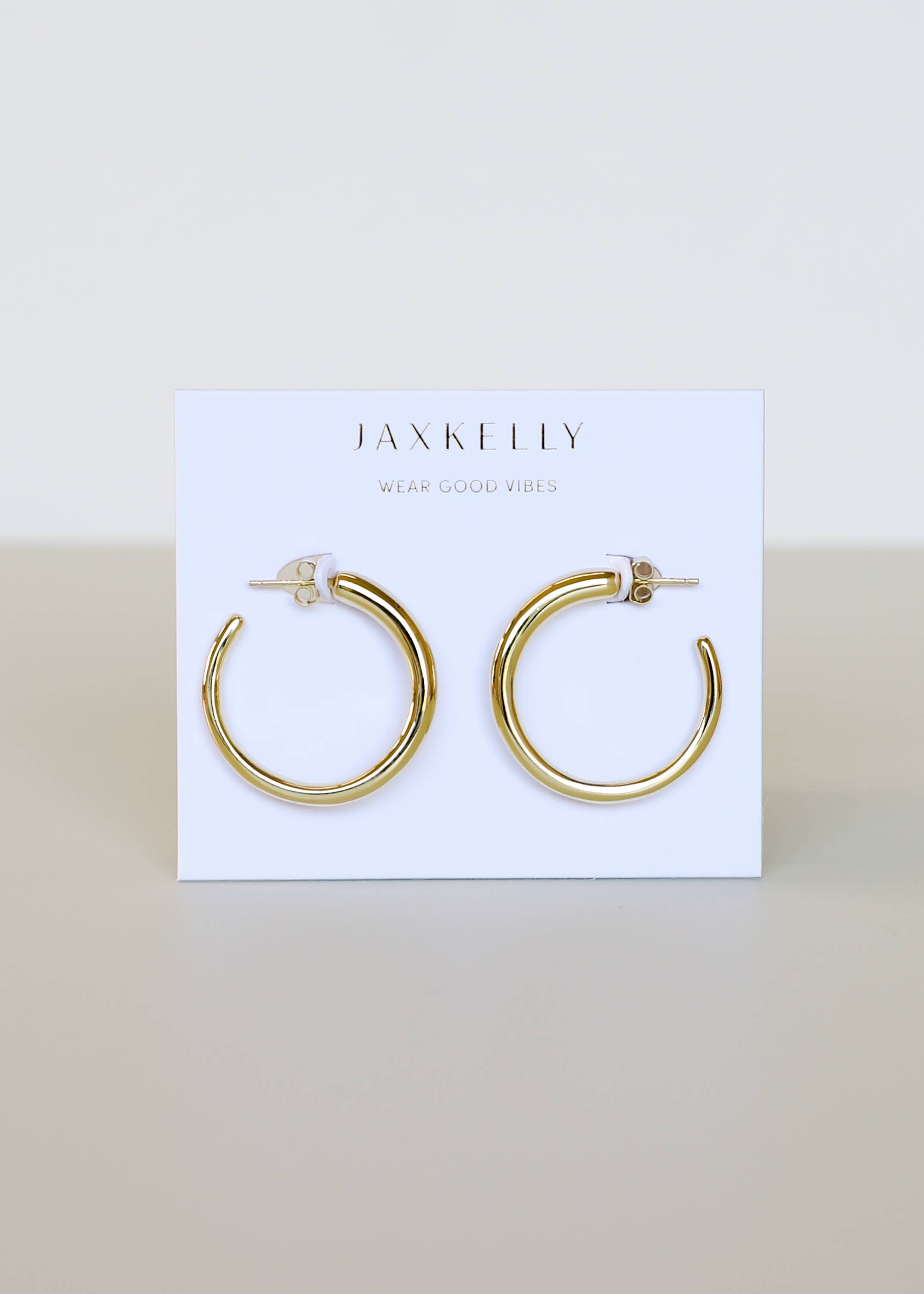 JaxKelly - Everyday Gold Hoop Earrings - Medium