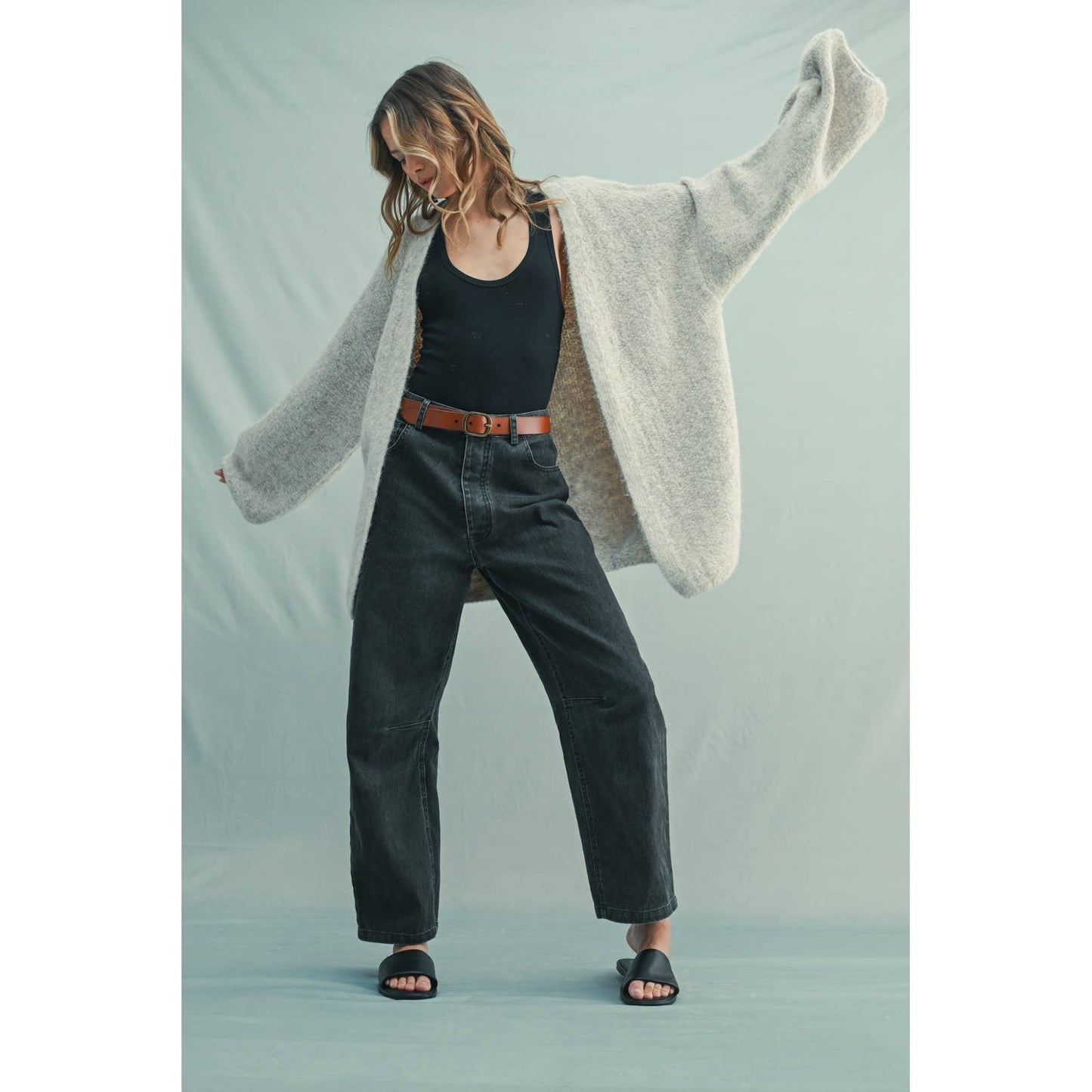 Wishlist Apparel - OVERSIZED BRUSHED SWEATER CARDIGAN