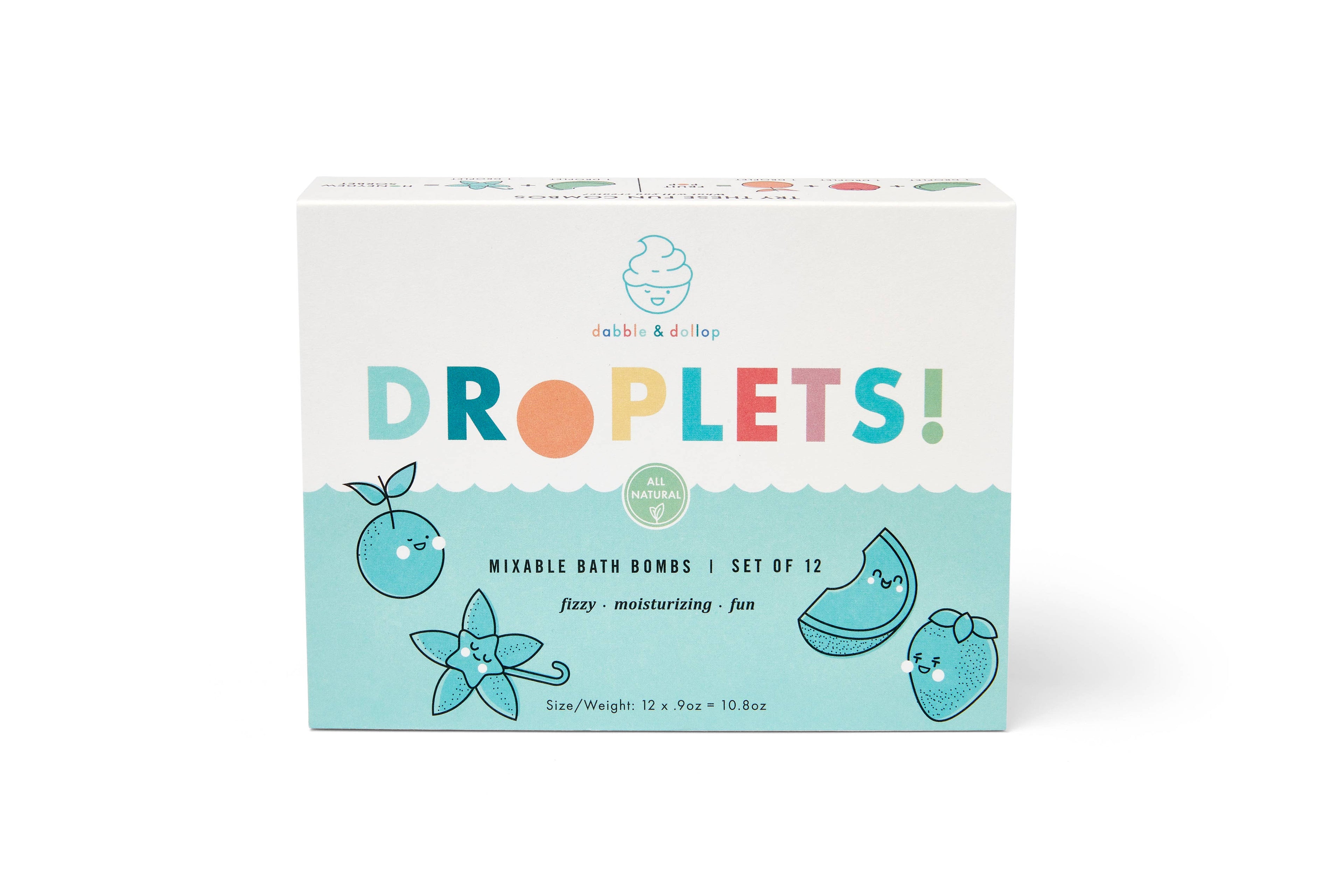 Dabble & Dollop - All-Natural Mini Bath Bombs - Original Fruit Scents