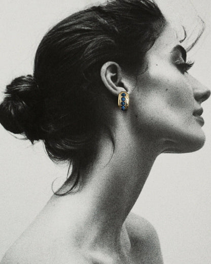 Mod + Jo -  Evy Raised Gemstone Hoops