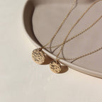 Token Jewelry - Moon Drop Necklace in 14k Gold Fill or Sterling Silver
