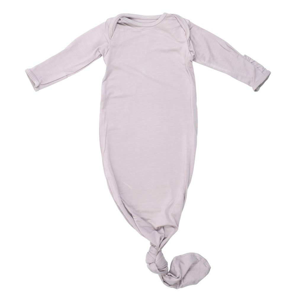 Three Little Tots - Harbor Mist Taupe Knotted Gown