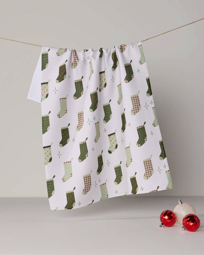 Geometry - Stocking Medley Tea Towel - Holiday 2026