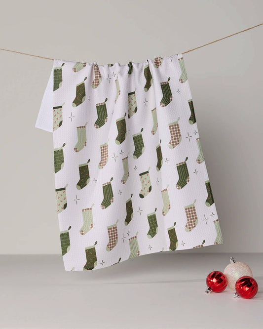 Geometry - Stocking Medley Tea Towel - Holiday 2026