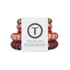 TELETIES - Spiral Hair Coils | Mixed Pack | Burgundy Bliss Hair Ties