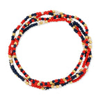 Splendid Iris - Set/4 Stretch Beaded GAME DAY Bracelets