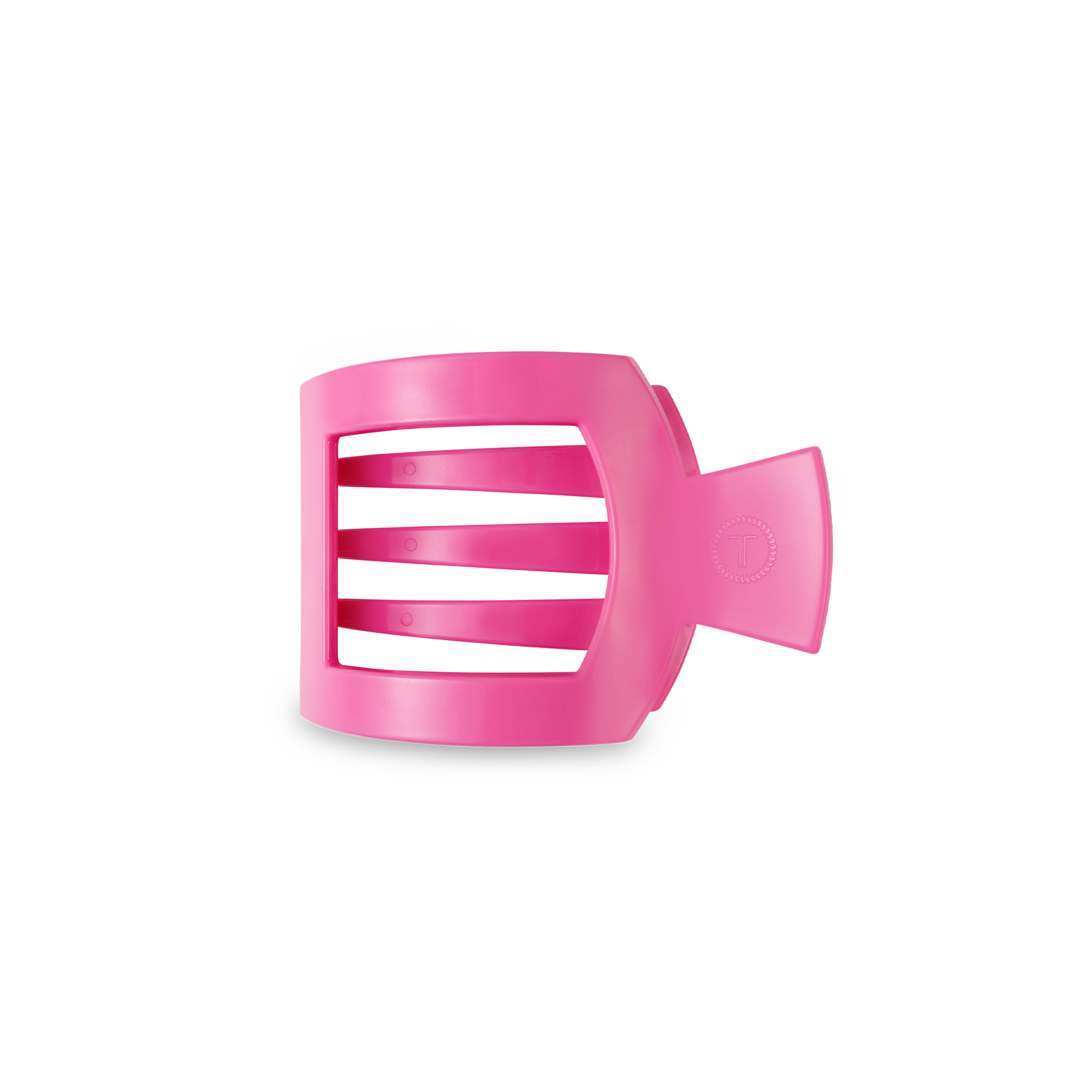 TELETIES - Square Flat Hair Clip | Small | Paradise Pink