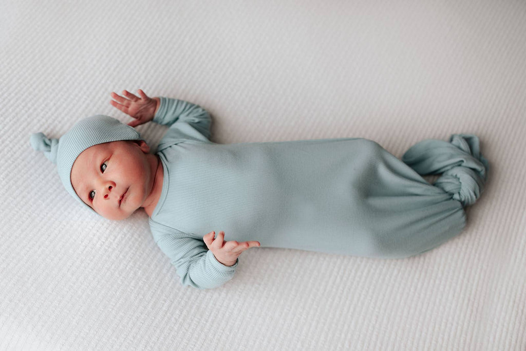 Three Little Tots - Blue Bird Knotted Gown