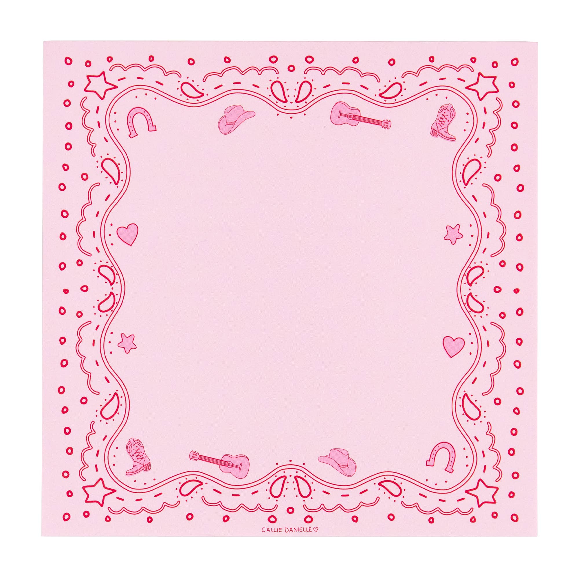 Callie Danielle - Pink Bandana Western Notepad