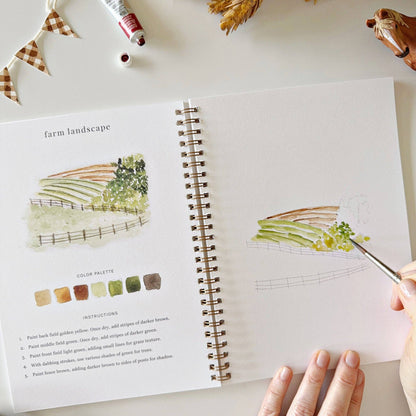 emily lex studio - Farm watercolor workbook