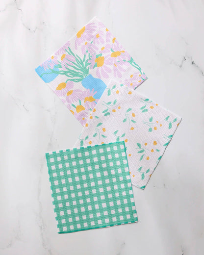 Geometry - Dreaming of Florals Dishcloth Set