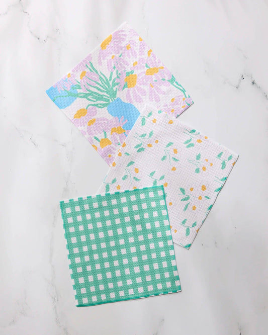 Geometry - Dreaming of Florals Dishcloth Set