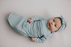 Three Little Tots - Blue Bird Knotted Gown