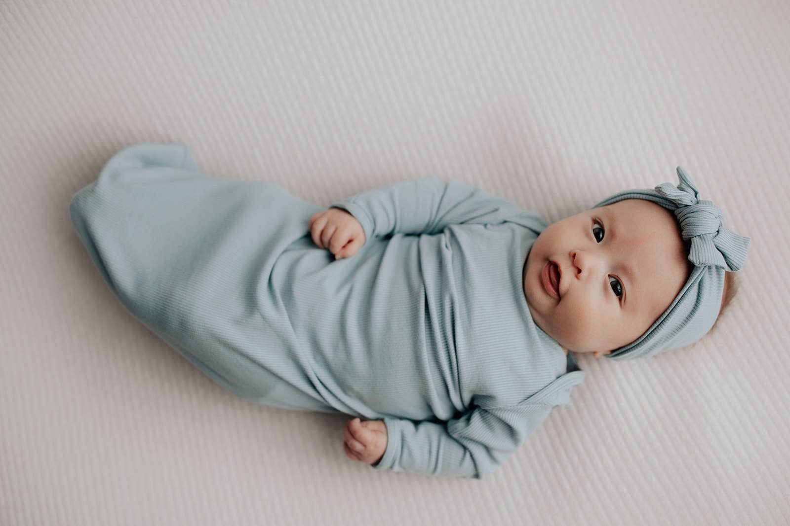 Three Little Tots - Blue Bird Knotted Gown