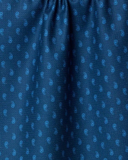 Geometry - Stirrup Indigo Tea Towel
