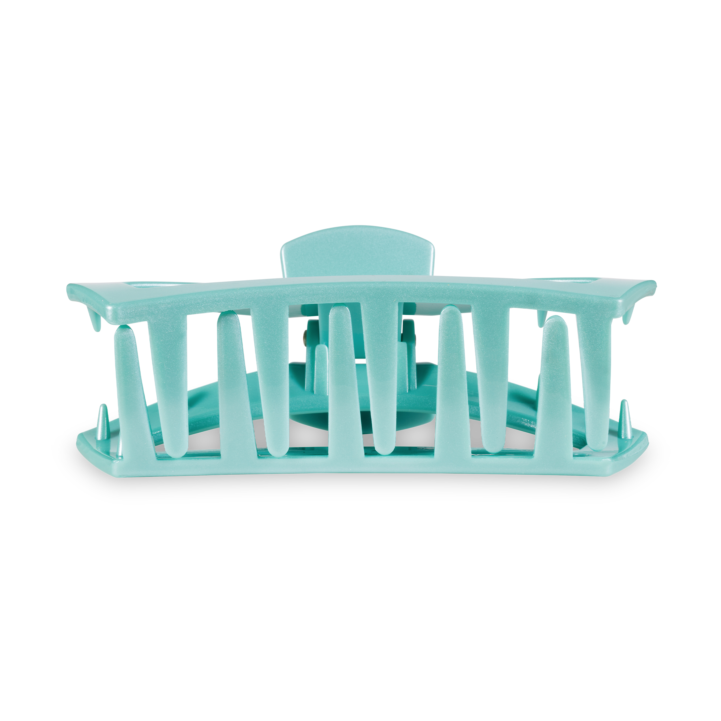 TELETIES - Open Hair Clip | Medium | Totally Turquoise