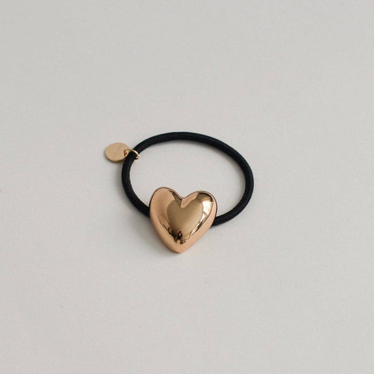nar'sha - Heart-Shaped Metal Cuff Hair Tie | Gold