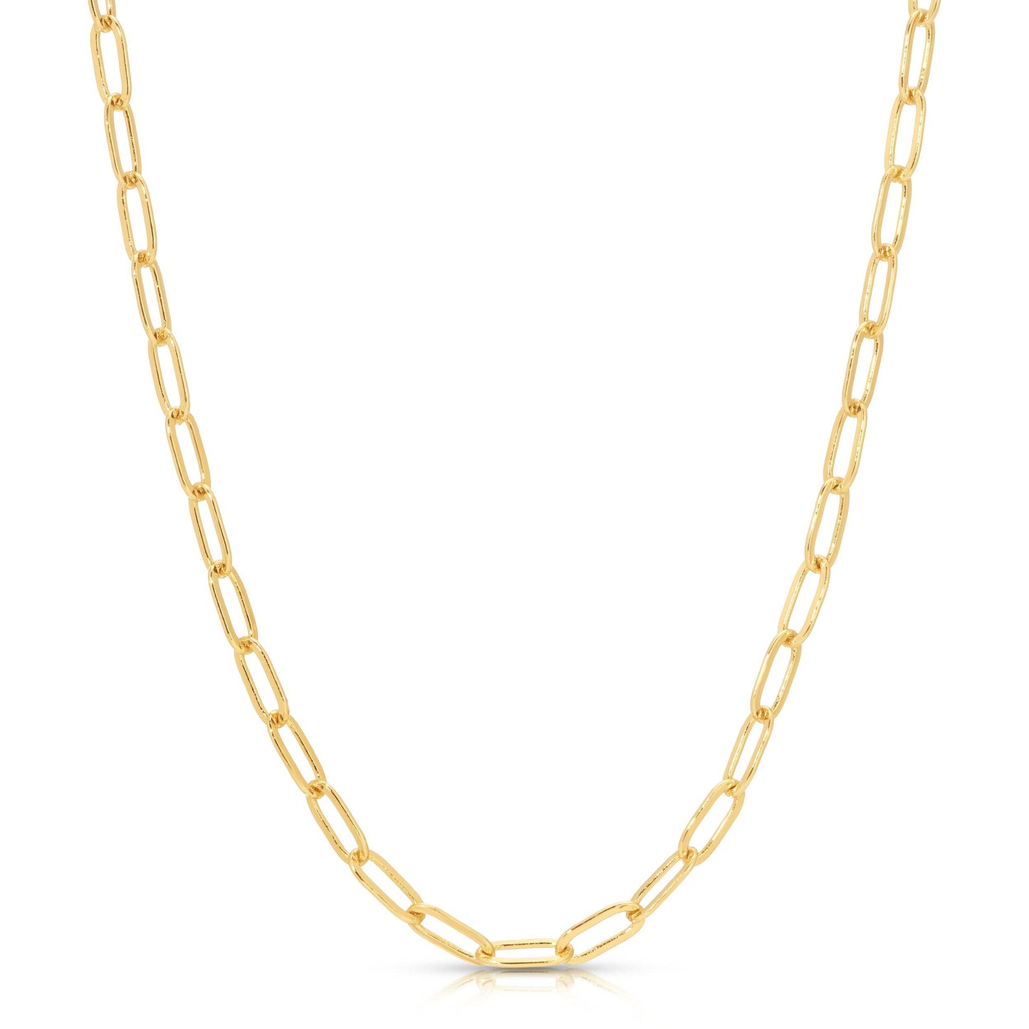 Lucky Feather - Charm Garden - Gold Paperclip Chain (18-20 in)
