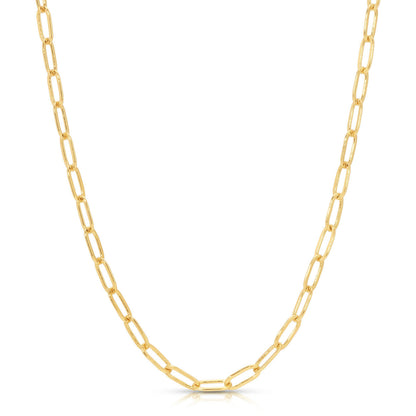 Lucky Feather - Charm Garden - Gold Paperclip Chain (18-20 in)