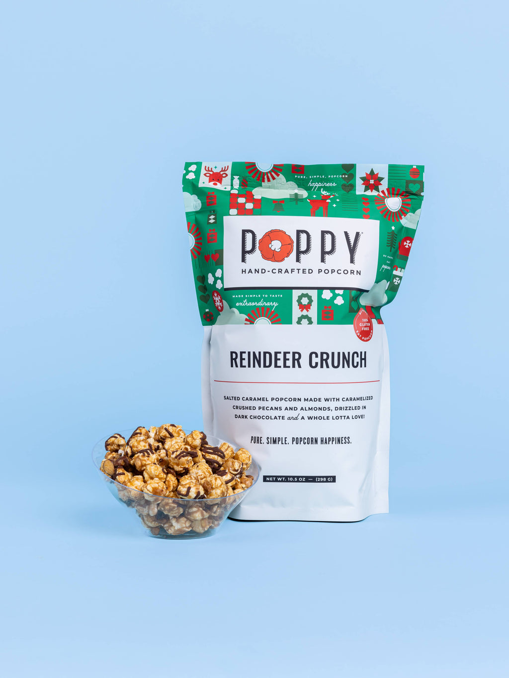 Poppy Hand-Crafted Popcorn - Reindeer Crunch Popcorn