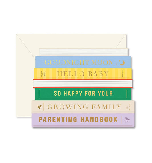 Ginger P. Designs - Baby Books die-cut Greeting Card