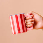 The Darling Effect - 14 oz Insulated Mug-Peppermint Stripes