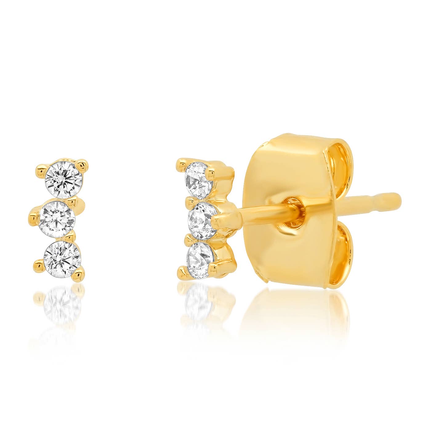 Tai Jewelry - 3 Stone Arc Stud